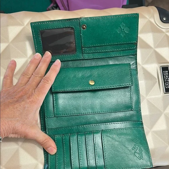 Patricia Nash Green Embossed Wallet - Picture 3 of 5